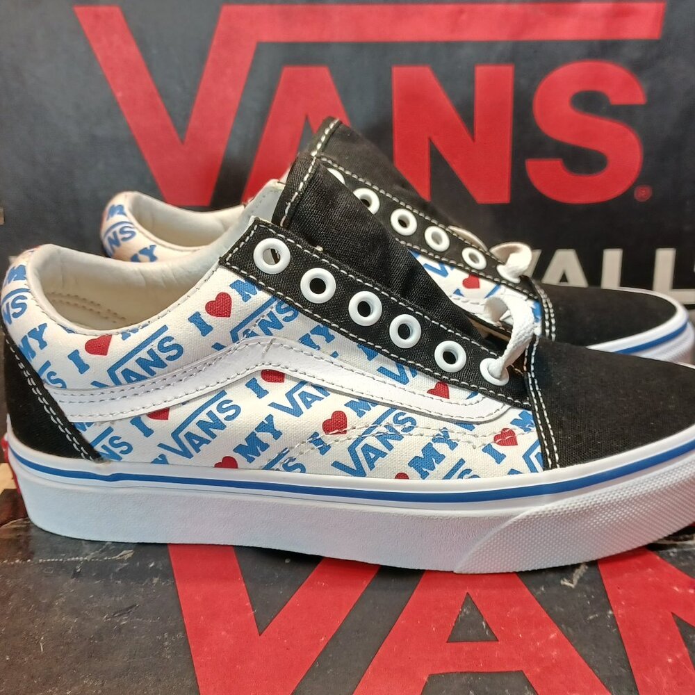 I Heart My Vans Men's 3.5/Women's 5 Old Skool Red/White/Blue VN0A38G1VR9